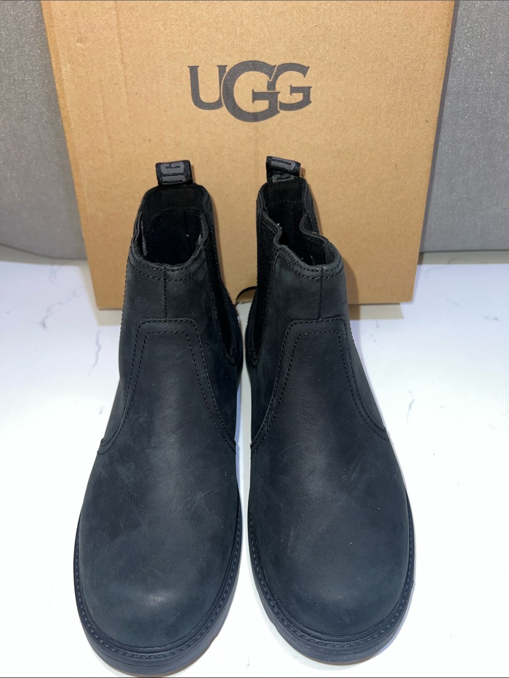 UGG Boys Bolden Black Boots Size 3